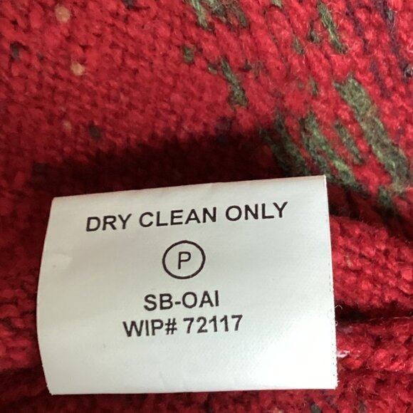 Woolrich Beaded Nordic Hooded Zip Vest Lambswool Blend M Red 33R - Picture 9 of 9